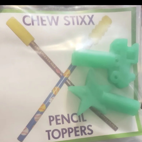 Sensory Chewable Fidget Pencil Toppers Chew Stixx Textured $12 Each - Picture 3 of 6